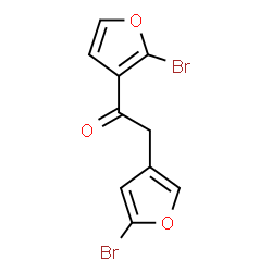 ChemSpider 2D Image | 1-(2-Bromo-3-furyl)-2-(5-bromo-3-furyl)ethanone | C10H6Br2O3