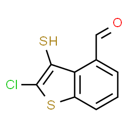 ChemSpider 2D Image | 2-Chloro-3-sulfanyl-1-benzothiophene-4-carbaldehyde | C9H5ClOS2