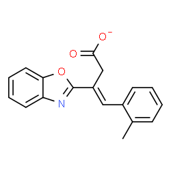 ChemSpider 2D Image | (3E)-3-(1,3-Benzoxazol-2-yl)-4-(2-methylphenyl)-3-butenoate | C18H14NO3