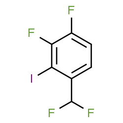 ChemSpider 2D Image | 1-(Difluoromethyl)-3,4-difluoro-2-iodobenzene | C7H3F4I
