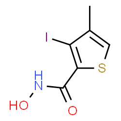 ChemSpider 2D Image | N-Hydroxy-3-iodo-4-methyl-2-thiophenecarboxamide | C6H6INO2S
