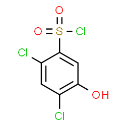ChemSpider 2D Image | 2,4-Dichloro-5-hydroxybenzenesulfonyl chloride | C6H3Cl3O3S