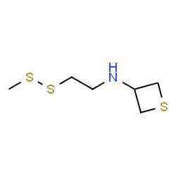 ChemSpider 2D Image | N-[2-(Methyldisulfanyl)ethyl]-3-thietanamine | C6H13NS3
