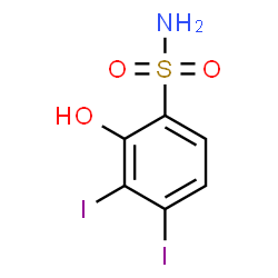 ChemSpider 2D Image | 2-Hydroxy-3,4-diiodobenzenesulfonamide | C6H5I2NO3S