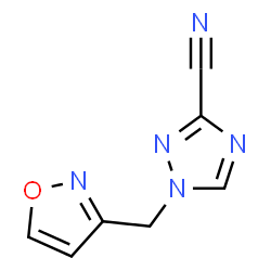 ChemSpider 2D Image | 1-(1,2-Oxazol-3-ylmethyl)-1H-1,2,4-triazole-3-carbonitrile | C7H5N5O