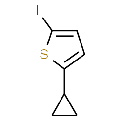 ChemSpider 2D Image | 2-Cyclopropyl-5-iodothiophene | C7H7IS