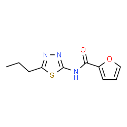 ChemSpider 2D Image | N-(5-Propyl-1,3,4-thiadiazol-2-yl)-2-furamide | C10H11N3O2S