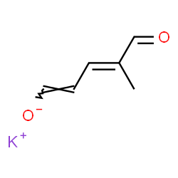 ChemSpider 2D Image | Potassium (1E,3E)-4-methyl-5-oxo-1,3-pentadien-1-olate | C6H7KO2