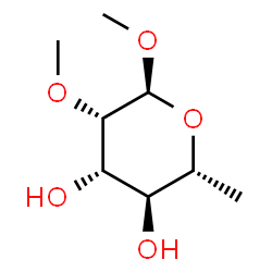 ChemSpider 2D Image | Methyl 6-deoxy-2-O-methyl-alpha-D-mannopyranoside | C8H16O5