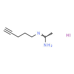 ChemSpider 2D Image | (1Z)-N'-(4-Pentyn-1-yl)ethanimidamide hydroiodide (1:1) | C7H13IN2
