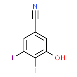 ChemSpider 2D Image | 3-Hydroxy-4,5-diiodobenzonitrile | C7H3I2NO