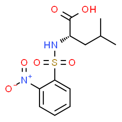 ChemSpider 2D Image | N-[(2-Nitrophenyl)sulfonyl]-L-leucine | C12H16N2O6S