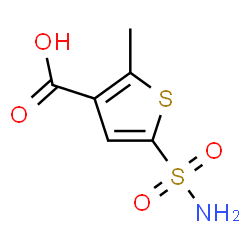 ChemSpider 2D Image | 2-Methyl-5-sulfamoyl-3-thiophenecarboxylic acid | C6H7NO4S2