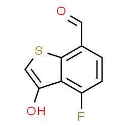 ChemSpider 2D Image | 4-Fluoro-3-hydroxy-1-benzothiophene-7-carbaldehyde | C9H5FO2S