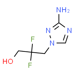 ChemSpider 2D Image | 3-(3-Amino-1H-1,2,4-triazol-1-yl)-2,2-difluoro-1-propanol | C5H8F2N4O