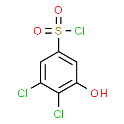ChemSpider 2D Image | 3,4-Dichloro-5-hydroxybenzenesulfonyl chloride | C6H3Cl3O3S