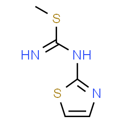 ChemSpider 2D Image | Methyl N-1,3-thiazol-2-ylcarbamimidothioate | C5H7N3S2
