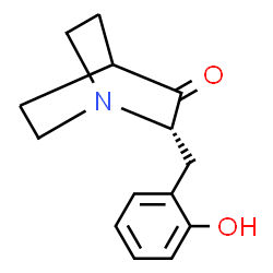 ChemSpider 2D Image | (2S)-2-(2-Hydroxybenzyl)quinuclidin-3-one | C14H17NO2