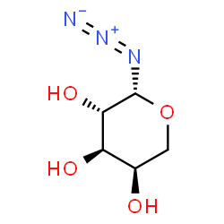 ChemSpider 2D Image | (2R,3S,4R,5R)-2-Azidotetrahydro-2H-pyran-3,4,5-triol (non-preferred name) | C5H9N3O4