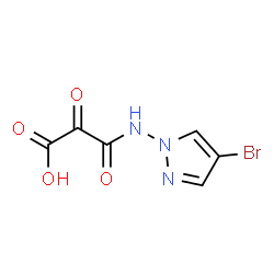 ChemSpider 2D Image | 3-[(4-Bromo-1H-pyrazol-1-yl)amino]-2,3-dioxopropanoic acid | C6H4BrN3O4