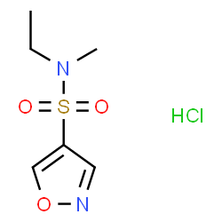 ChemSpider 2D Image | N-Ethyl-N-methyl-1,2-oxazole-4-sulfonamide hydrochloride (1:1) | C6H11ClN2O3S