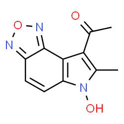 ChemSpider 2D Image | 1-(6-Hydroxy-7-methyl-6H-[1,2,5]oxadiazolo[3,4-e]indol-8-yl)ethanone | C11H9N3O3