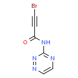 ChemSpider 2D Image | 3-Bromo-N-(1,2,4-triazin-3-yl)-2-propynamide | C6H3BrN4O