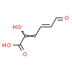 ChemSpider 2D Image | (2Z,4E)-2-Hydroxy-6-oxo-2,4-hexadienoic acid | C6H6O4