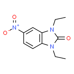 ChemSpider 2D Image | 1,3-Diethyl-5-nitro-1,3-dihydro-2H-benzimidazol-2-one | C11H13N3O3