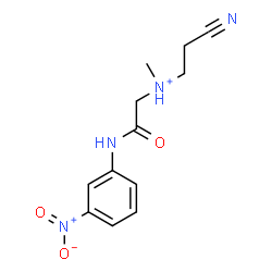 ChemSpider 2D Image | N-(2-Cyanoethyl)-N-methyl-2-[(3-nitrophenyl)amino]-2-oxoethanaminium | C12H15N4O3