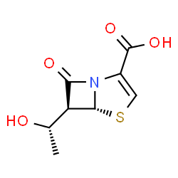 ChemSpider 2D Image | (5R,6S)-6-[(1S)-1-Hydroxyethyl]-7-oxo-4-thia-1-azabicyclo[3.2.0]hept-2-ene-2-carboxylic acid | C8H9NO4S
