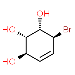 ChemSpider 2D Image | (1S,2S,3R,6S)-6-Bromo-4-cyclohexene-1,2,3-triol | C6H9BrO3