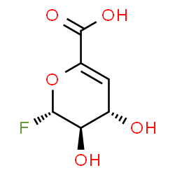 ChemSpider 2D Image | 4-Deoxy-alpha-L-threo-hex-4-enopyranuronosyl fluoride | C6H7FO5