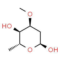 ChemSpider 2D Image | 2,6-Dideoxy-3-O-methyl-alpha-D-ribo-hexopyranose | C7H14O4