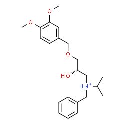 ChemSpider 2D Image | (2S)-N-Benzyl-3-[(3,4-dimethoxybenzyl)oxy]-2-hydroxy-N-isopropyl-1-propanaminium | C22H32NO4