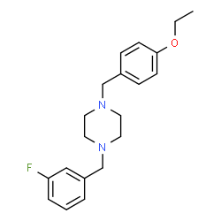 ChemSpider 2D Image | 1-(4-Ethoxybenzyl)-4-(3-fluorobenzyl)piperazine | C20H25FN2O