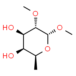 ChemSpider 2D Image | Methyl 6-deoxy-2-O-methyl-alpha-L-galactopyranoside | C8H16O5