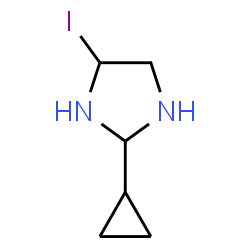 ChemSpider 2D Image | 2-Cyclopropyl-4-iodoimidazolidine | C6H11IN2