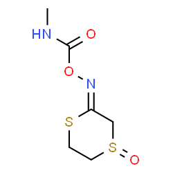 ChemSpider 2D Image | (Methylamino){[(Z)-(4-oxido-1,4-dithian-2-ylidene)amino]oxy}methanone | C6H10N2O3S2