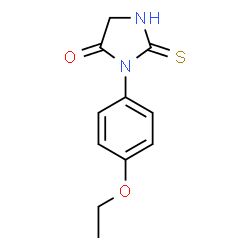 ChemSpider 2D Image | 3-(4-Ethoxyphenyl)-2-thioxo-4-imidazolidinone | C11H12N2O2S
