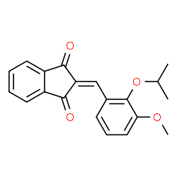 ChemSpider 2D Image | 2-(2-Isopropoxy-3-methoxybenzylidene)-1H-indene-1,3(2H)-dione | C20H18O4