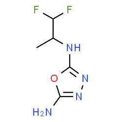 ChemSpider 2D Image | N-(1,1-Difluoro-2-propanyl)-1,3,4-oxadiazole-2,5-diamine | C5H8F2N4O