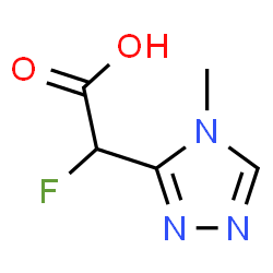 ChemSpider 2D Image | Fluoro(4-methyl-4H-1,2,4-triazol-3-yl)acetic acid | C5H6FN3O2