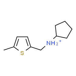 ChemSpider 2D Image | N-[(5-Methyl-2-thienyl)methyl]cyclopentanaminium | C11H18NS