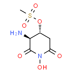 ChemSpider 2D Image | (3S,4R)-3-Amino-1-hydroxy-2,6-dioxo-4-piperidinyl methanesulfonate | C6H10N2O6S