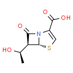ChemSpider 2D Image | (5R,6S)-6-[(1R)-1-Hydroxyethyl]-7-oxo-4-thia-1-azabicyclo[3.2.0]hept-2-ene-2-carboxylic acid | C8H9NO4S