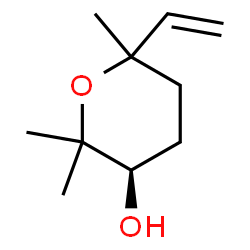 ChemSpider 2D Image | (3R)-2,2,6-Trimethyl-6-vinyltetrahydro-2H-pyran-3-ol | C10H18O2