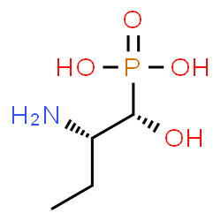 ChemSpider 2D Image | [(1S,2S)-2-Amino-1-hydroxybutyl]phosphonic acid | C4H12NO4P