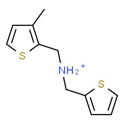 ChemSpider 2D Image | (3-Methyl-2-thienyl)-N-(2-thienylmethyl)methanaminium | C11H14NS2