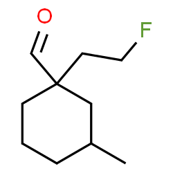 ChemSpider 2D Image | 1-(2-Fluoroethyl)-3-methylcyclohexanecarbaldehyde | C10H17FO